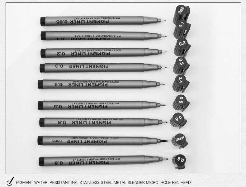 3/5/9 Pcs Painting Needle Pens Art Markers Fast Dry Water Based School Drawing Sketching Journal Writing Stationery Supplies