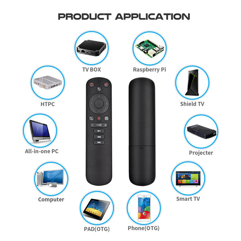 Télécommande gyroscope sans fil pour h96 max x96 hk1 max, android tv g20s g, 2.4g