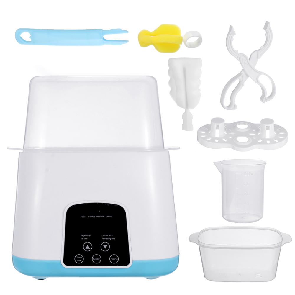 6 in 1 Multi-funktion Automatische Intelligente Thermostat Baby Flasche Wärmer Milch Flasche Desinfektion Schnell Warme Milch Sterilisatoren: Blau EU Stecker
