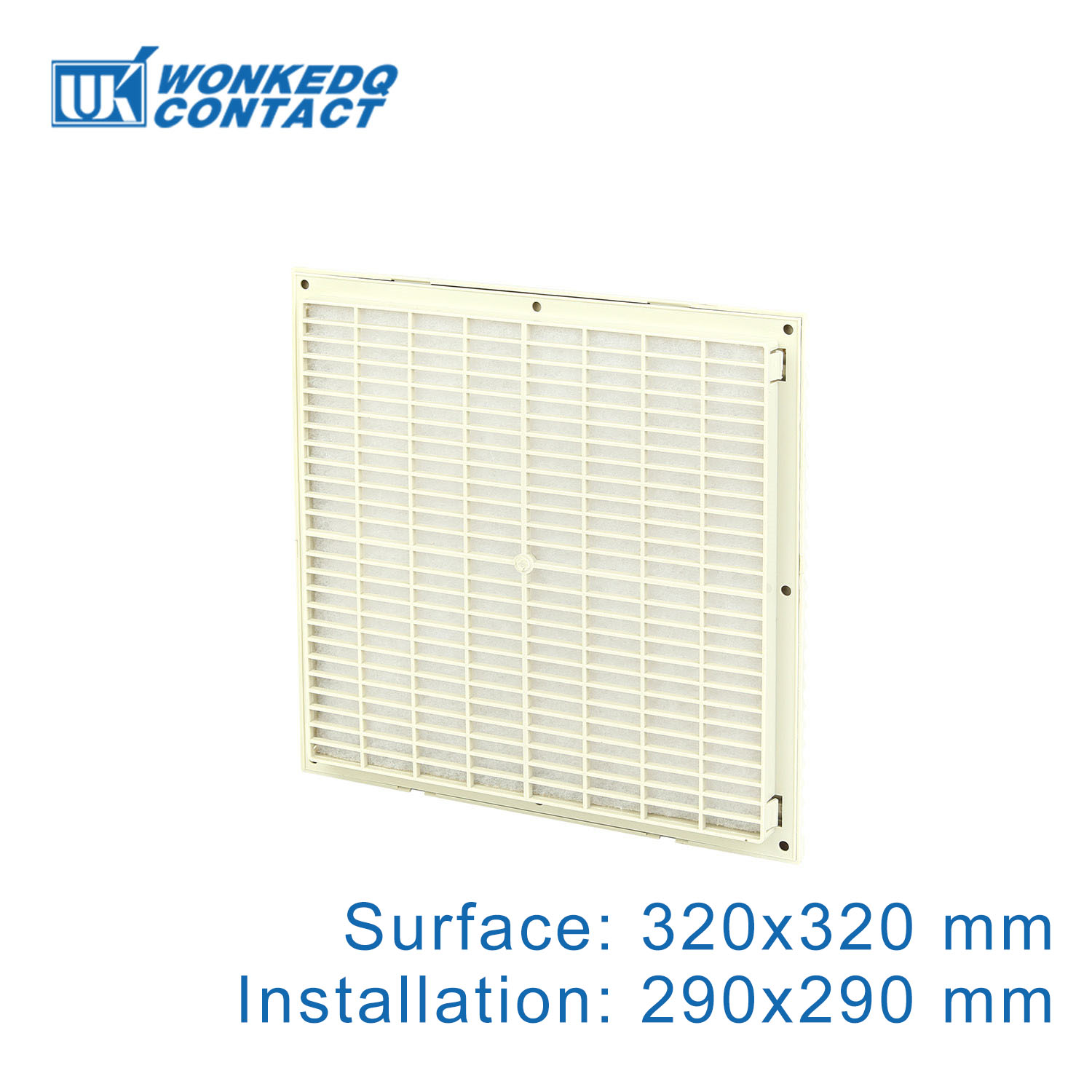 3326-300 Electric Cabinet Ventilation Filter Set Shutters Cover Grille Louvers Blower Exhaust Cool Fan Filter Panel Without Fan