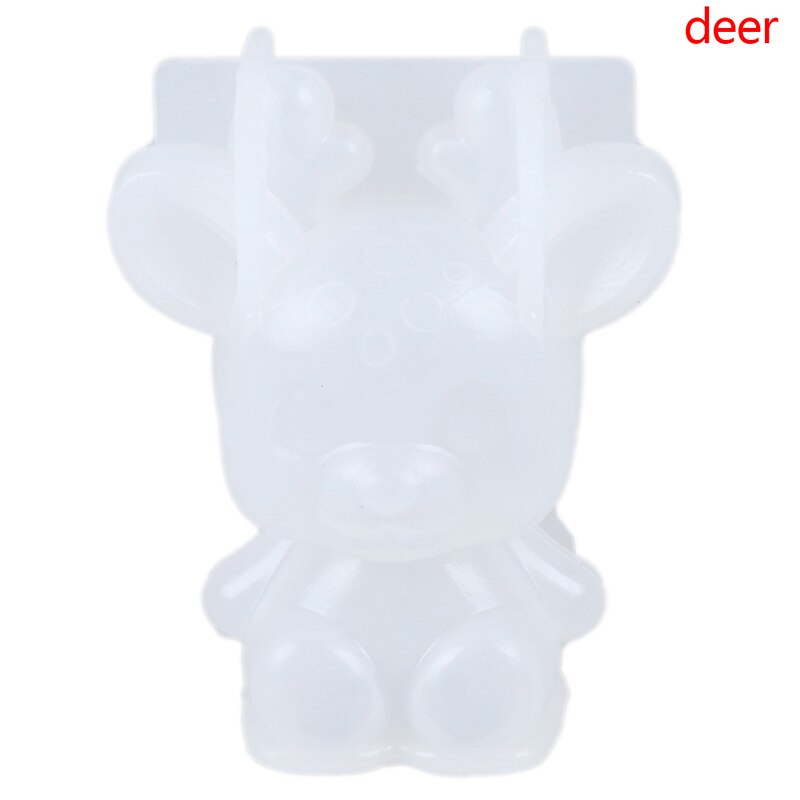3d molde de silicone diy geometria estéreo urso veado gato lobo orangotango decoração animal ornamento molde bolo ferramenta: Style 1