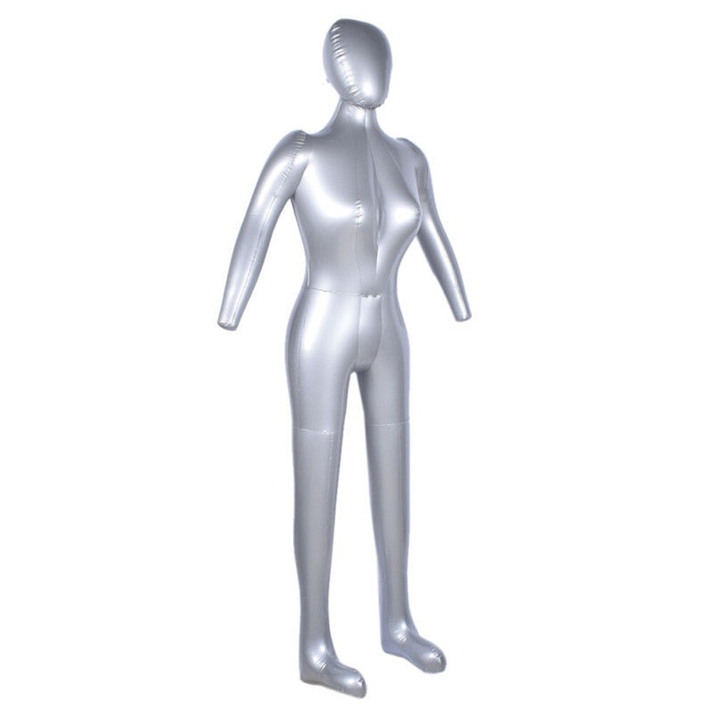 1pc oppustelig kvinde 170cm oppustelig fuldkrop kvindelig model mannequin med arm pvc vis vinduesvisning maniqui til colthes