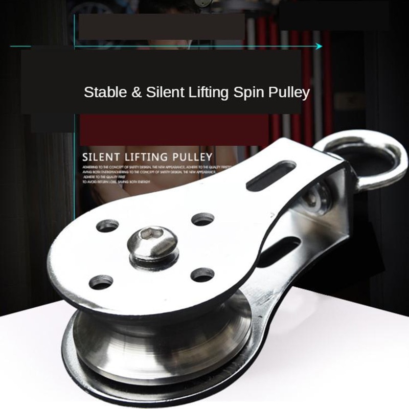 Pulley Block Stainless Steel Bearing Lifting Pulley Crown Crane Pulley Block Hanging Wire Towing Wheel Lifting Wire Rope Cable