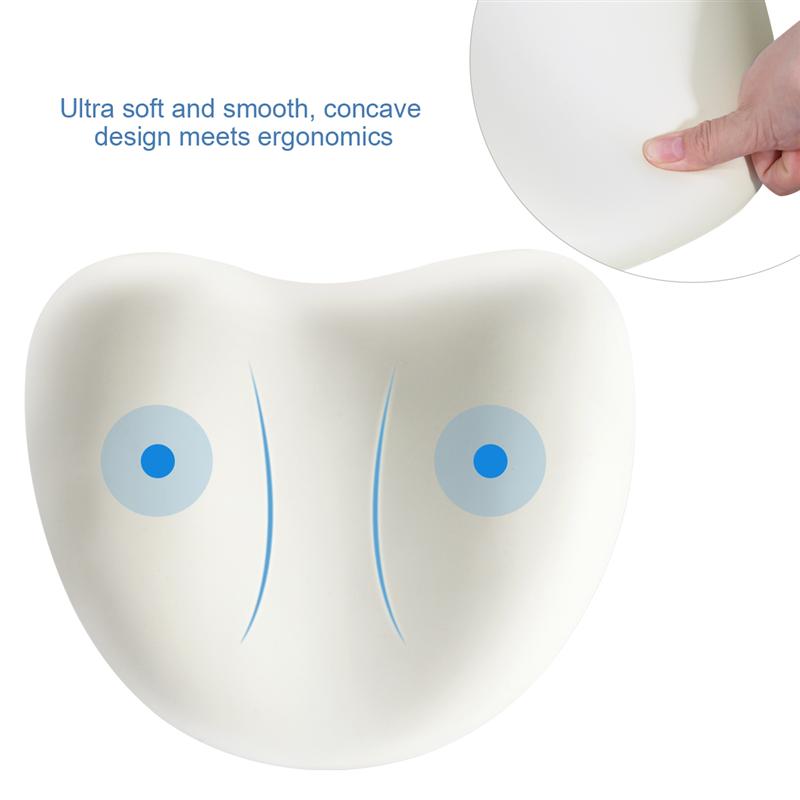 Bathtub Pillow PU Foam Bathtub Pad with Non-slip Suction Cups Comfort Head Neck Support Quick Drying Anti-bacteria White