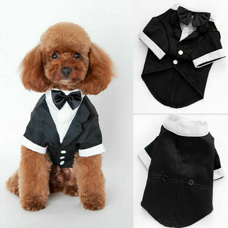 Hond Bruiloft Tuxedo Bow Tie Shirt Puppy Cat Kleding Jas S/M/L/Xl/xxl