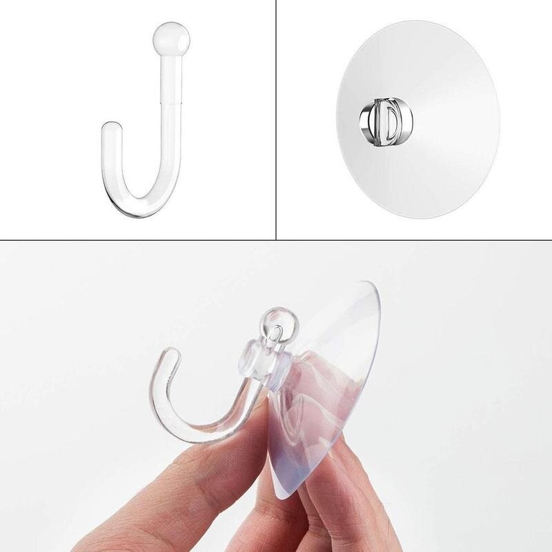 1pcs Clear Suction Cup Sucker Hooks Plastic Adhesive Storage Holders Home Window Glass Sucker Hanger Suction Cup Sucker Hooks