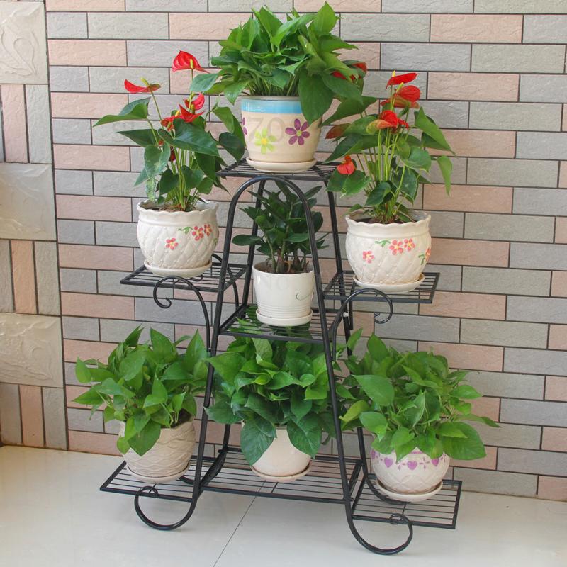 Bloemenplank meerlaags binnen speciaal huis balkon decoratie frame smeedijzer woonkamer ruimte bloempot staand