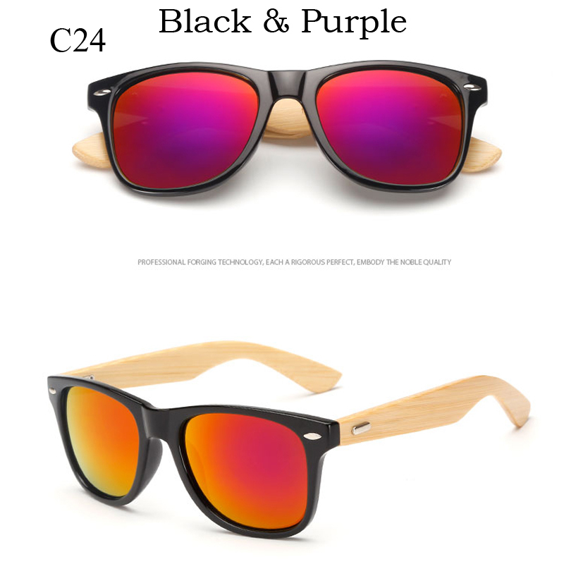 16 color Bamboo Sunglasses Men Wooden Sunglasses Women Brand Mirror Original Wood Sun Glasses retro de sol masculino: Ginger