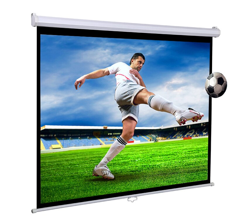 120‘’ Matte White Outdoor Retractable Self Locking Projector Screen