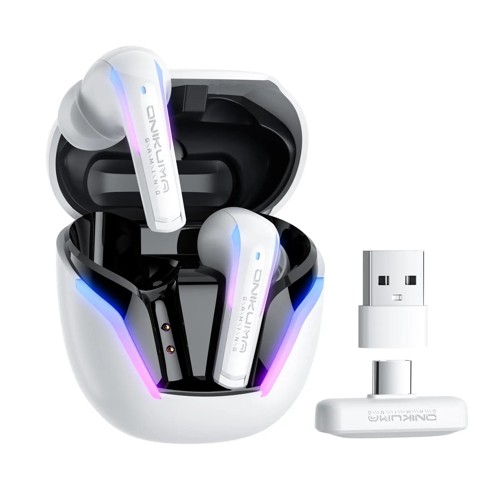 Onikuma  t27 wireless 2.4g dual-mode cool rgb gaming-kopfhörer mit hochauflösender anrufqualität und geringer latenz für gaming: Grün