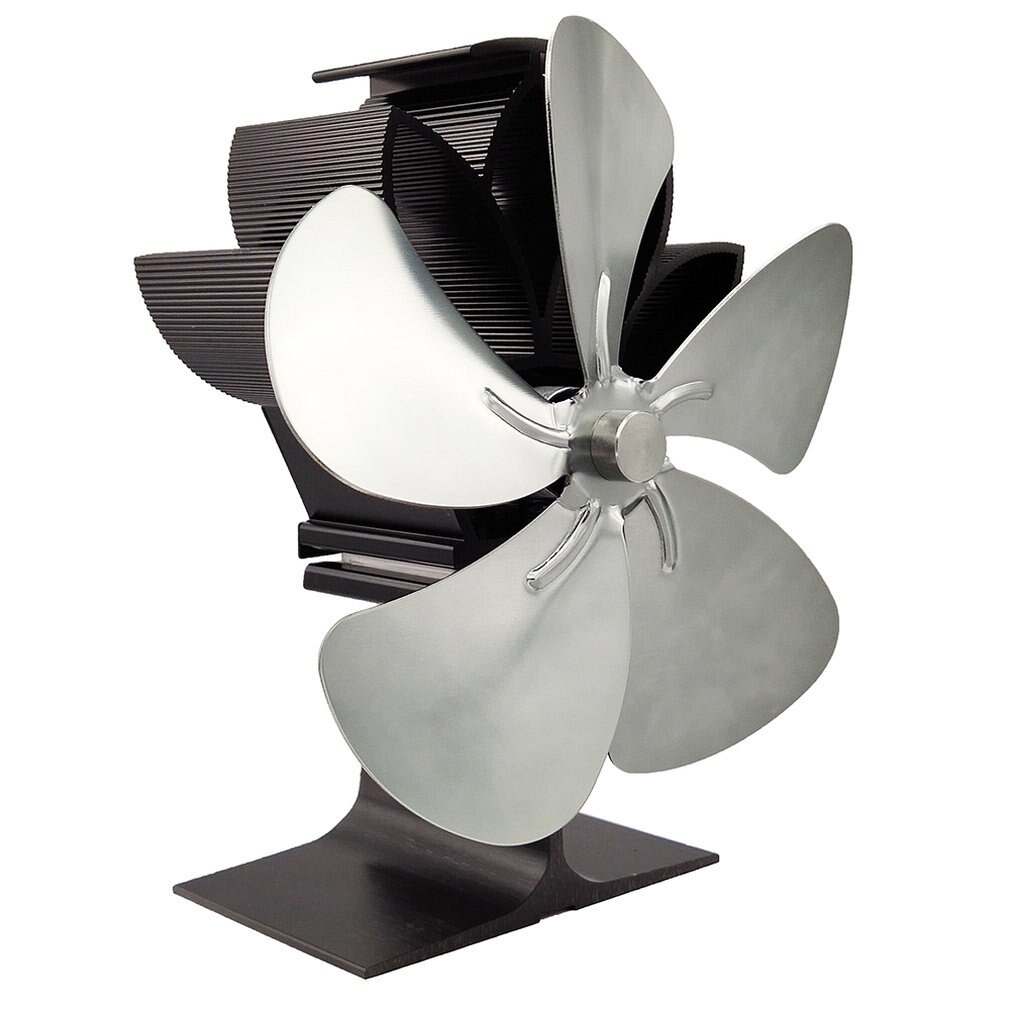 Stove Fan For Fireplace Wood Log Burner Powered Eco Fan Fireplace Fan Thermal Power Fan Heat Powered Stove Fan: 16