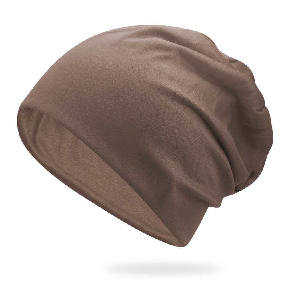 Women Men Stylish Beanie Hat Thin Hip-hop Soft Stretch Slouchy Outdoor Skull Cap Suitable for spring autumn summer hat: Khaki