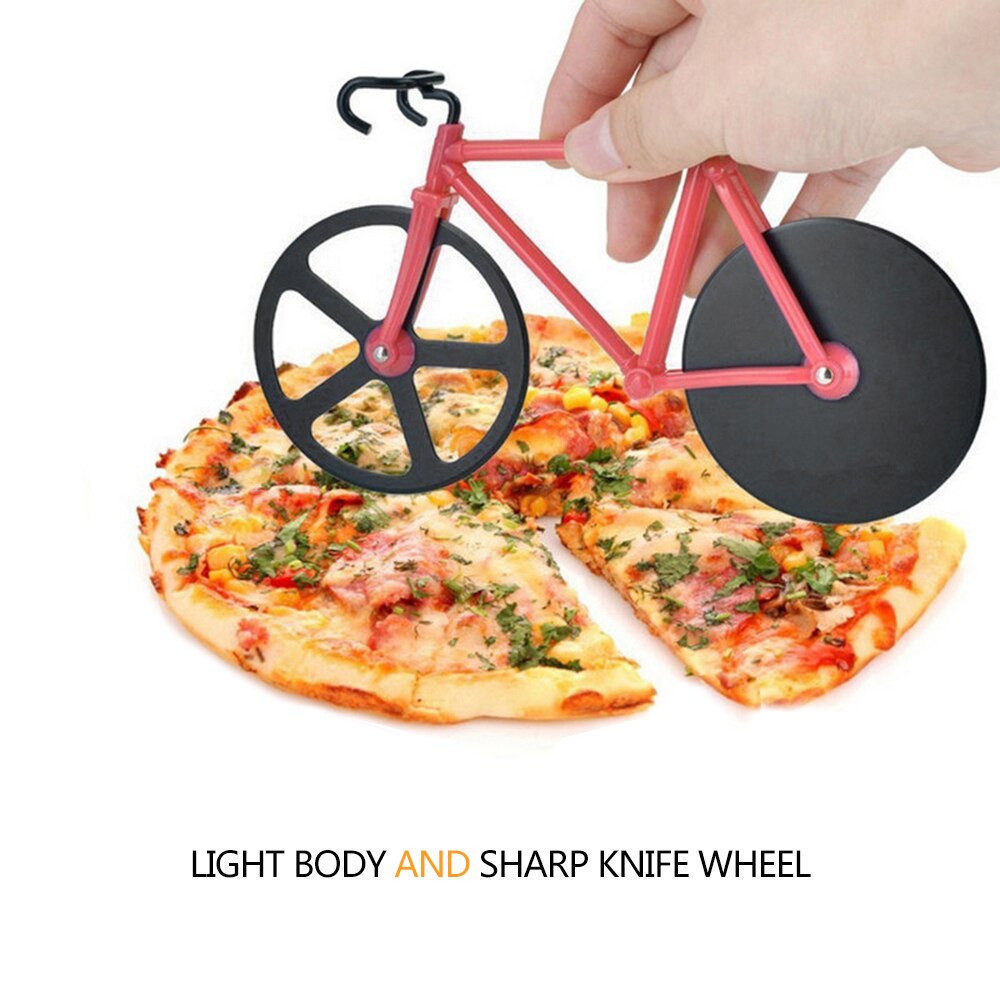 Cykel pizza cutter hjul rustfrit stål cykel rulle pizza chopper slicer pizza tilbehør køkkenudstyr sæt