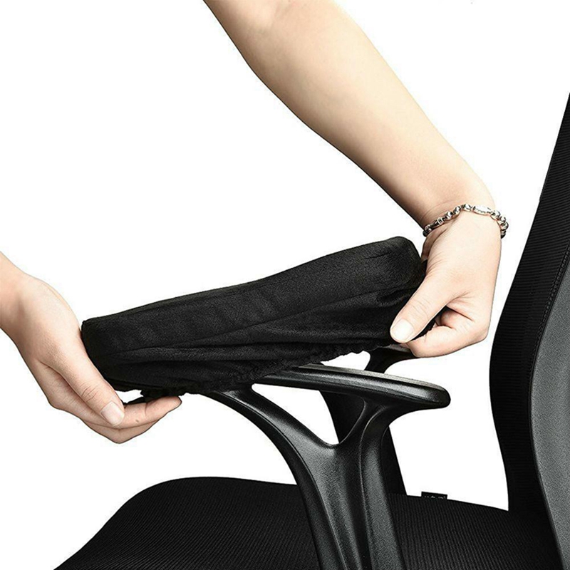 -2 dele sæt ergonomisk hukommelse skum stol armlæn pad, hvile comfy hvile kontorstol hvile armlæn cover til albuer og underarm
