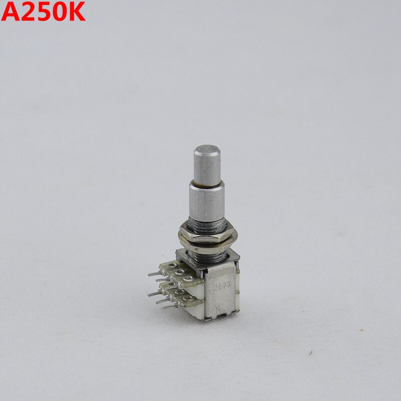 【Made in Korea】1 Piece Alpha Stacked Dual Concentric Potentiometer(POT) No Center Detent ( #1121 ) Guitar Accessories: A250K  1 Piece