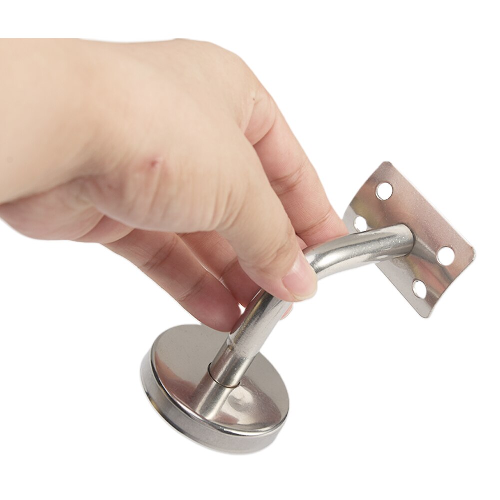 Stair Handrail Brackets - 90 Degree Stainless Steel Handrail Brackets Wall Mounted Handrail Balustrade 4.7x3.2cm