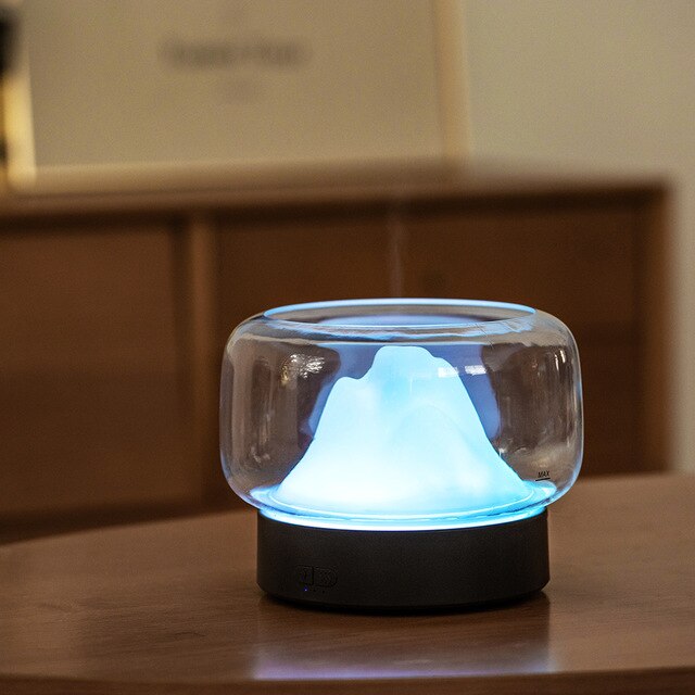 Free Aroma Diffuser 400ML Moutain View Essential Oil Aromatherapy Difusor With Warm and Color LED Lamp Humidificador