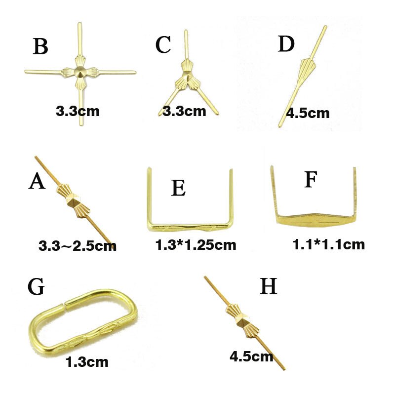 1000PCS CHANDELIER LAMP PARTS CRYSTAL BEAD METAL CONNECTOR GOLDEN BOWTIE PIN