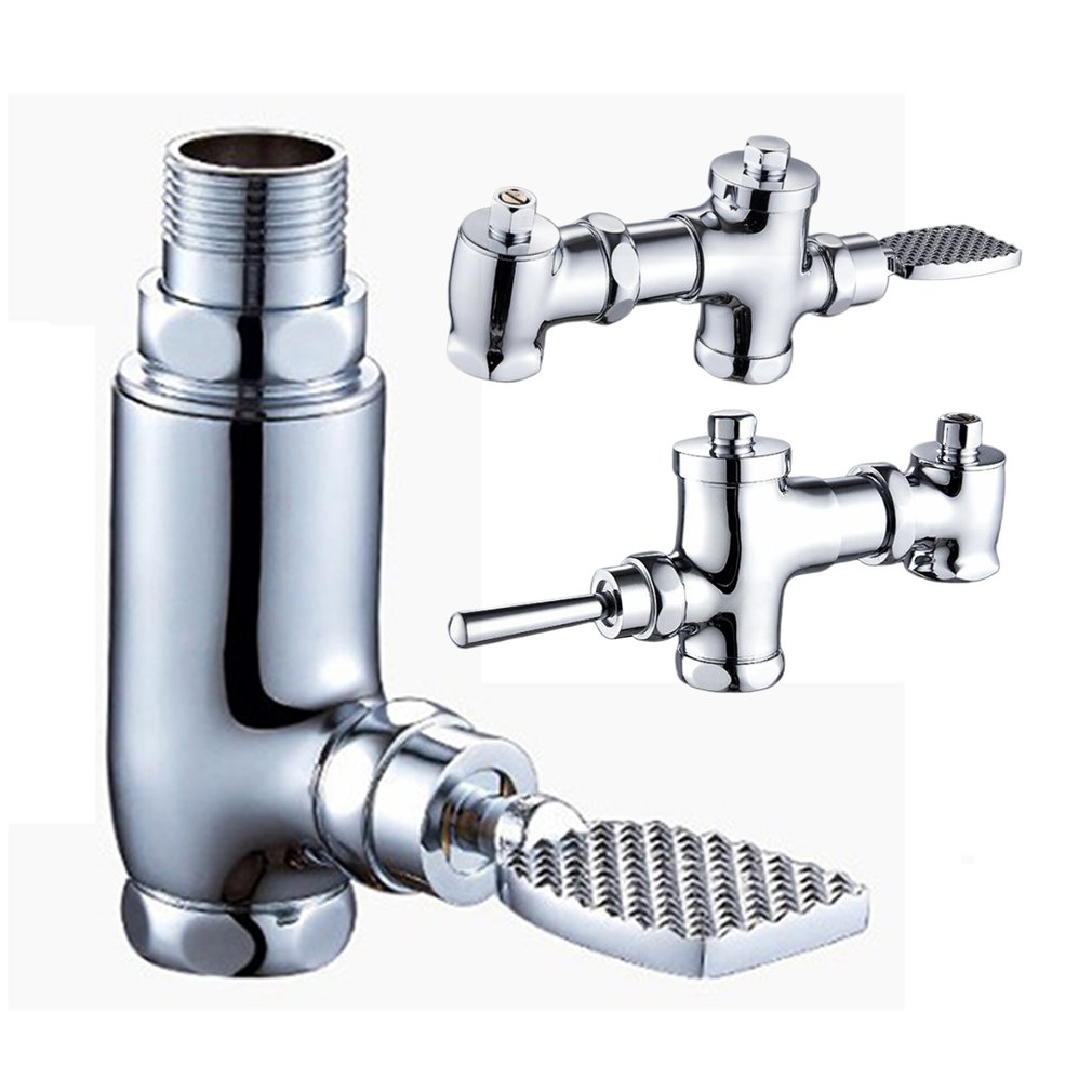 Copper Delay Valve Stool Flushing Valve Foot-pressing Time Delay Self Closing Toilet Flush Valve Urinal Flush Valve
