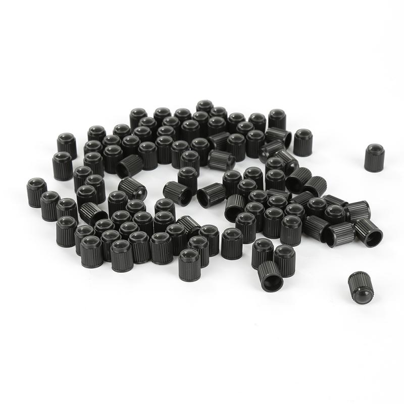 100/4 stuks aluminiumlegering/kunststof velgventieldopje voor auto-vrachtwagenaccessoires: 01 100 stuks