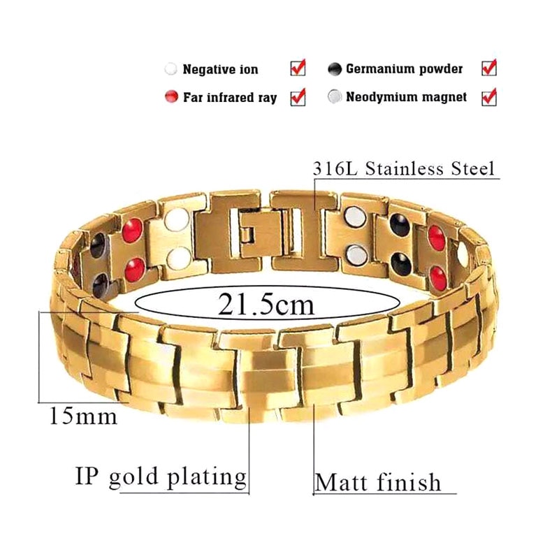 Energy Balance Bracelet Tourmaline Bracelet Health Care Jewelry For Women Magnetic Bracelets & Bangle