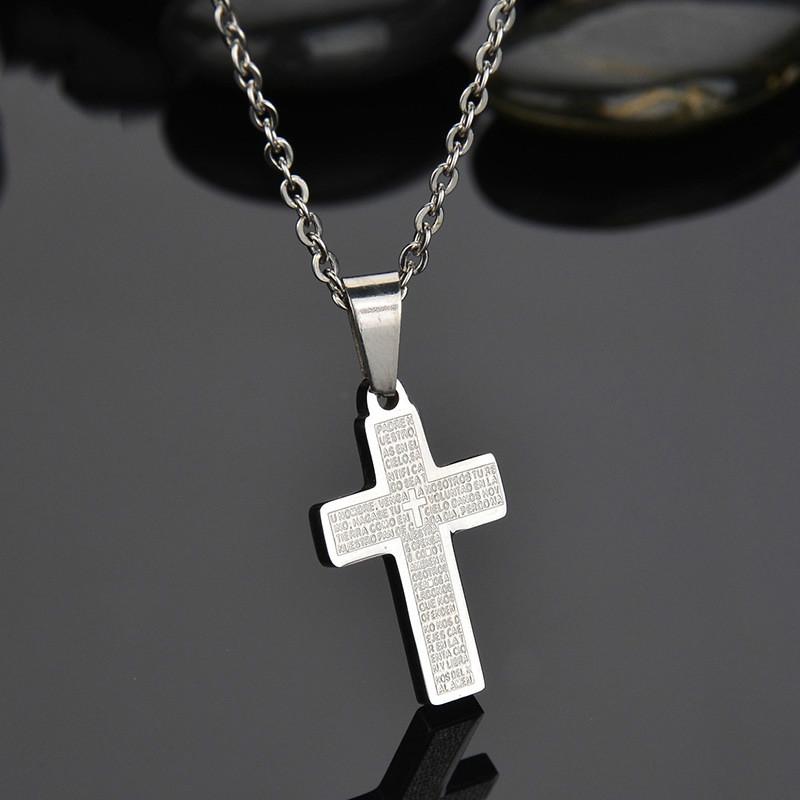 Bijbel kruis hanger ketting roestvrij stalen sieraden religie Kruis Ketting Hanger voor Vrouwen Religieuze Jesus Sieraden