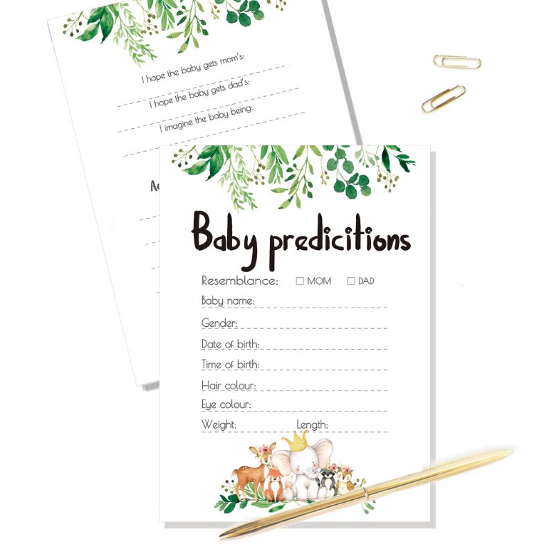 10 pak baby forudsigelser og rådgivningskort - baby shower spil ideer til dreng eller pige-fest aktiviteter forsyninger