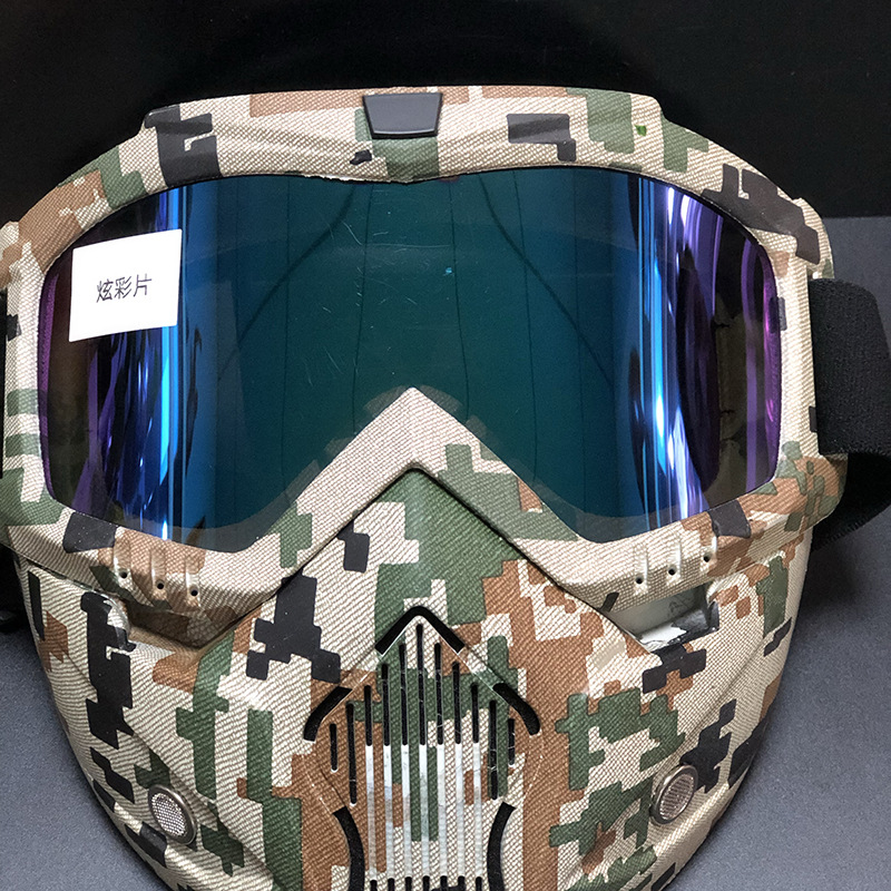 Fahrrad brille Maske Motocross Brille MTB ATV MX UV-Schutz wind dicht Anti-Fog-Schutz abnehmbar verstellbar Gafas Protectoras: Blau