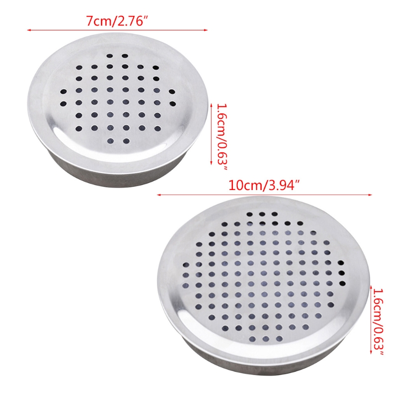 Air Vent Circular Soffit Vent Stainless Round Mesh Hole Louver Vent Cupboard Wardrobe Cabinet Grille Ventilation System