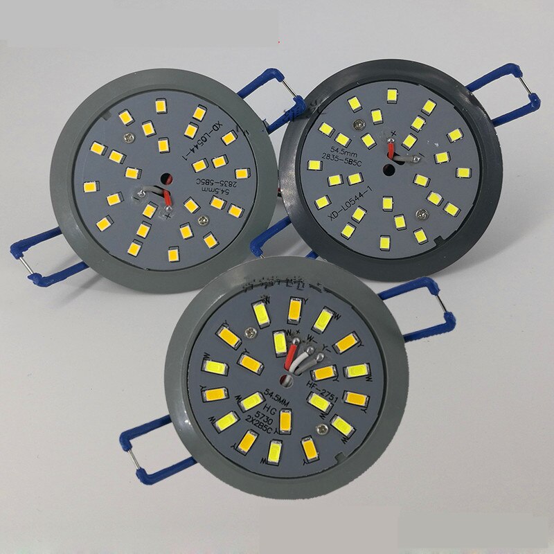 Led spotlight pære direkte plug-inintegreret lys kop 5w dobbelt farve loft forsænket paraply erstatte krystal lyskilde