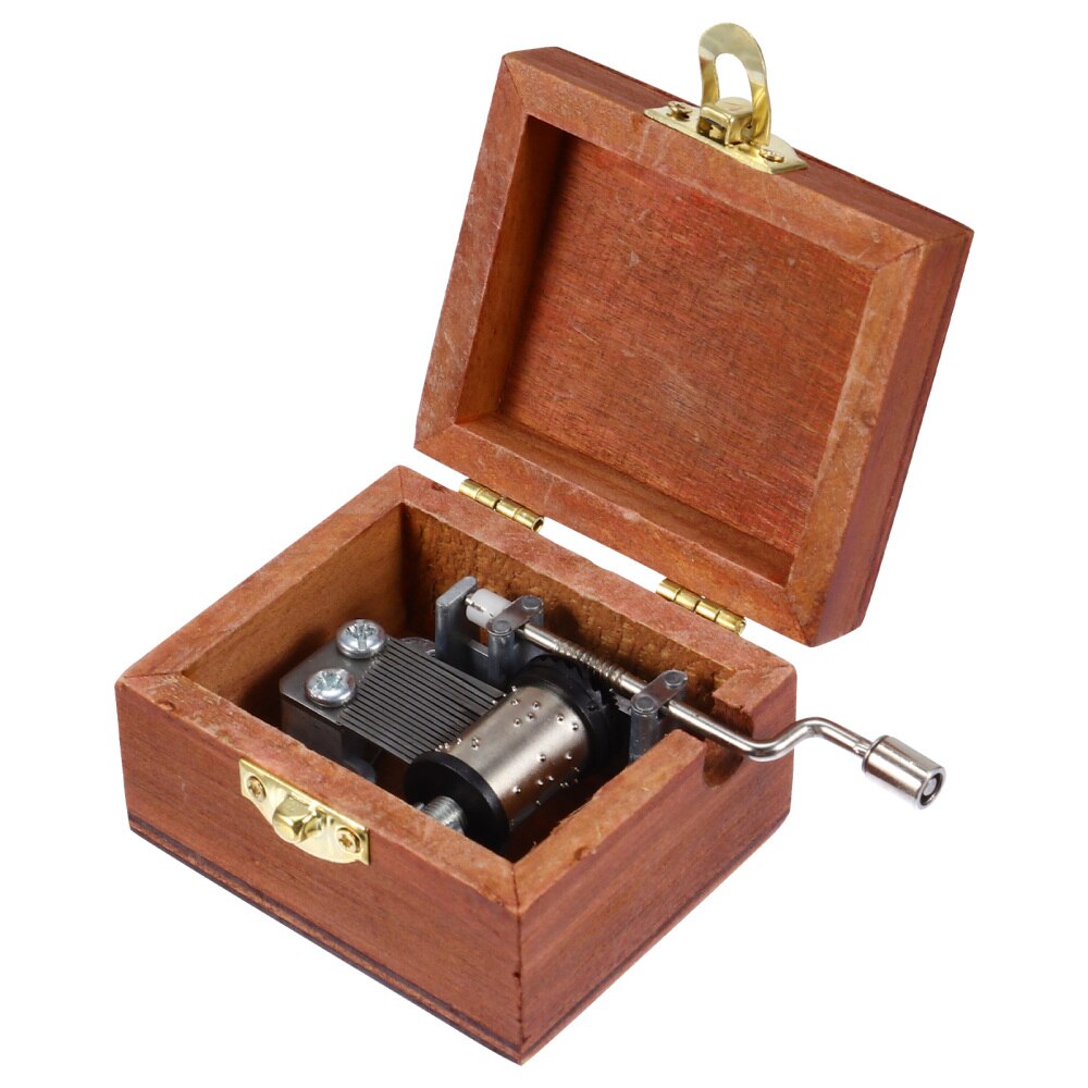 1Pc Retro Valentine's Day Box Manual Musical Box Love Heart Musical