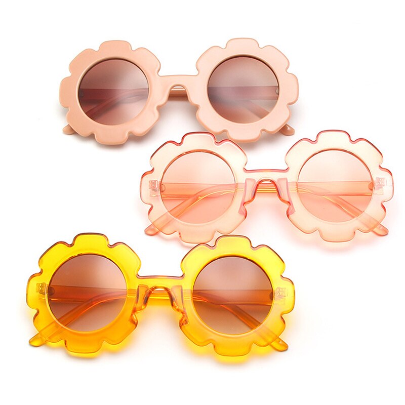 Kinderen ronde bloemen zonnebril jongen meisje bril gradiënt lens zonnebril voor merk kinderen loveliness shades  uv400