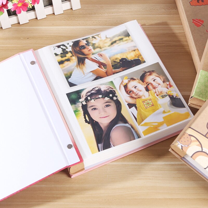 300 Pockets Photos Cartoon Cover Interleaf Photo Album Wedding Baby Kids Cartoon Photo Album for 5, 6 Inch Photos WY80503
