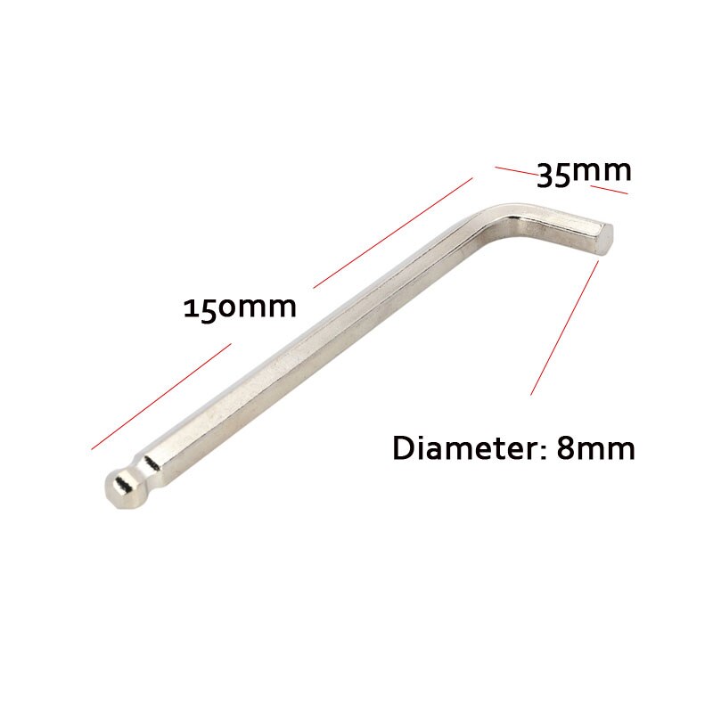 6mm 8mm 10mm Steel Ball Point Hex Key Wrenches Bicycle Repair Tool Hexagonal Screwdriver Hex Wrench Hand Tool Allen Wrenches