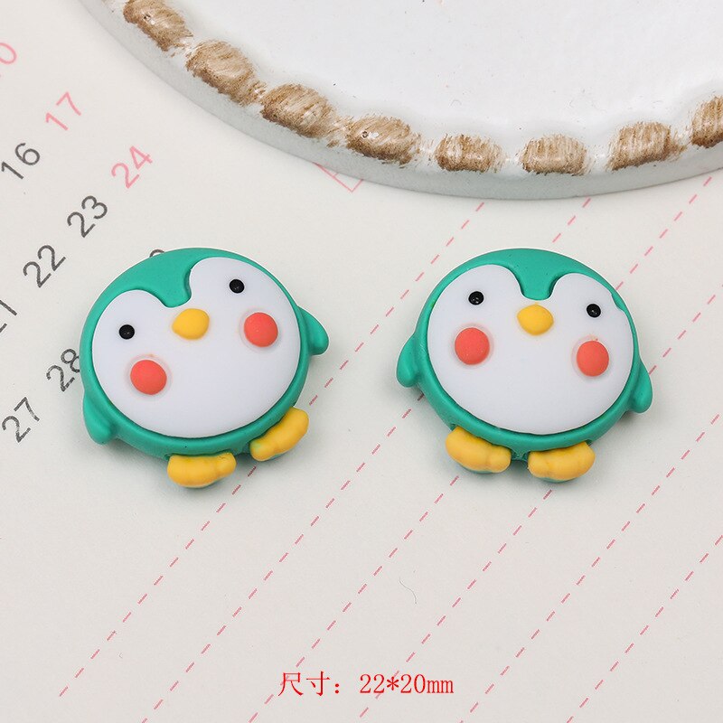 Jy 100 Stks/partij Speelgoed Pinguïn Beer Sieraden Cup Haaraccessoires Telefoon Case Koelkast Shell Patch 5 Soorten KT3137