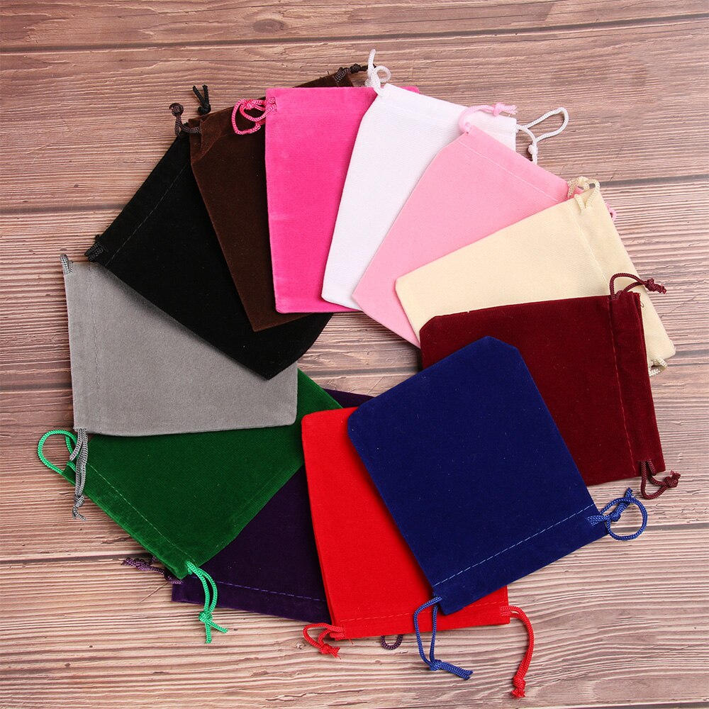 10x12cm Small Velvet Drawstring Pouch Bag Durble Christmas/Wedding Bags Beauty Dice Storage