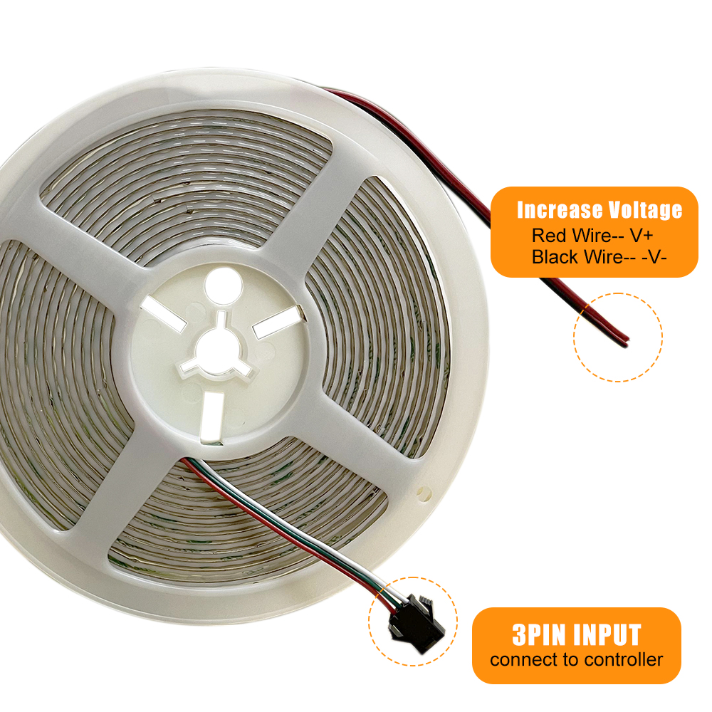 2.7mm WS2812B COB LED Strip Ultra Narrow 160Led/m High Density Individually Addressable Flexible RGBIC Colorful Pixel Light DC5V