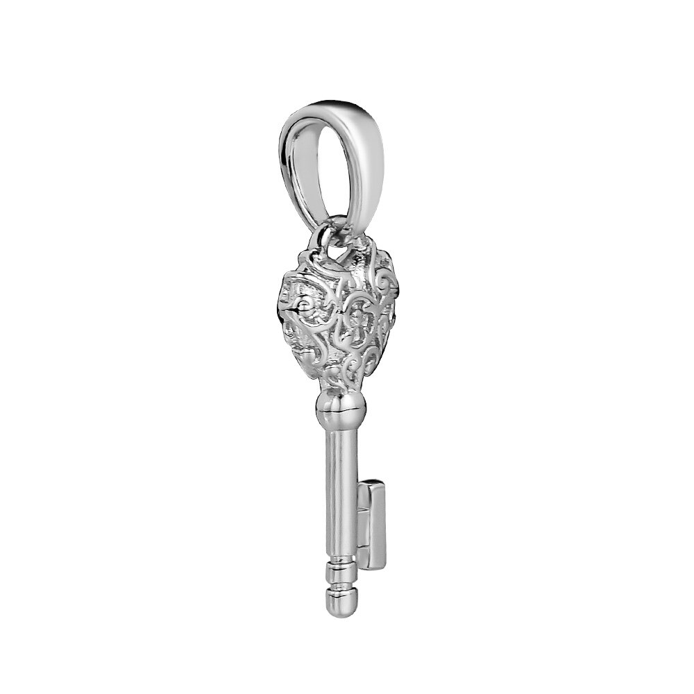 Ckk 925 sterling silver kunglig nyckel hänge berlock passar original armband halsband kvinnor gör-det-själv smycken bijoux femme