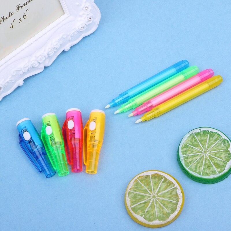 Magic Invisible Ink Pen Writing Secret Message Gadget With UV Light Stationery