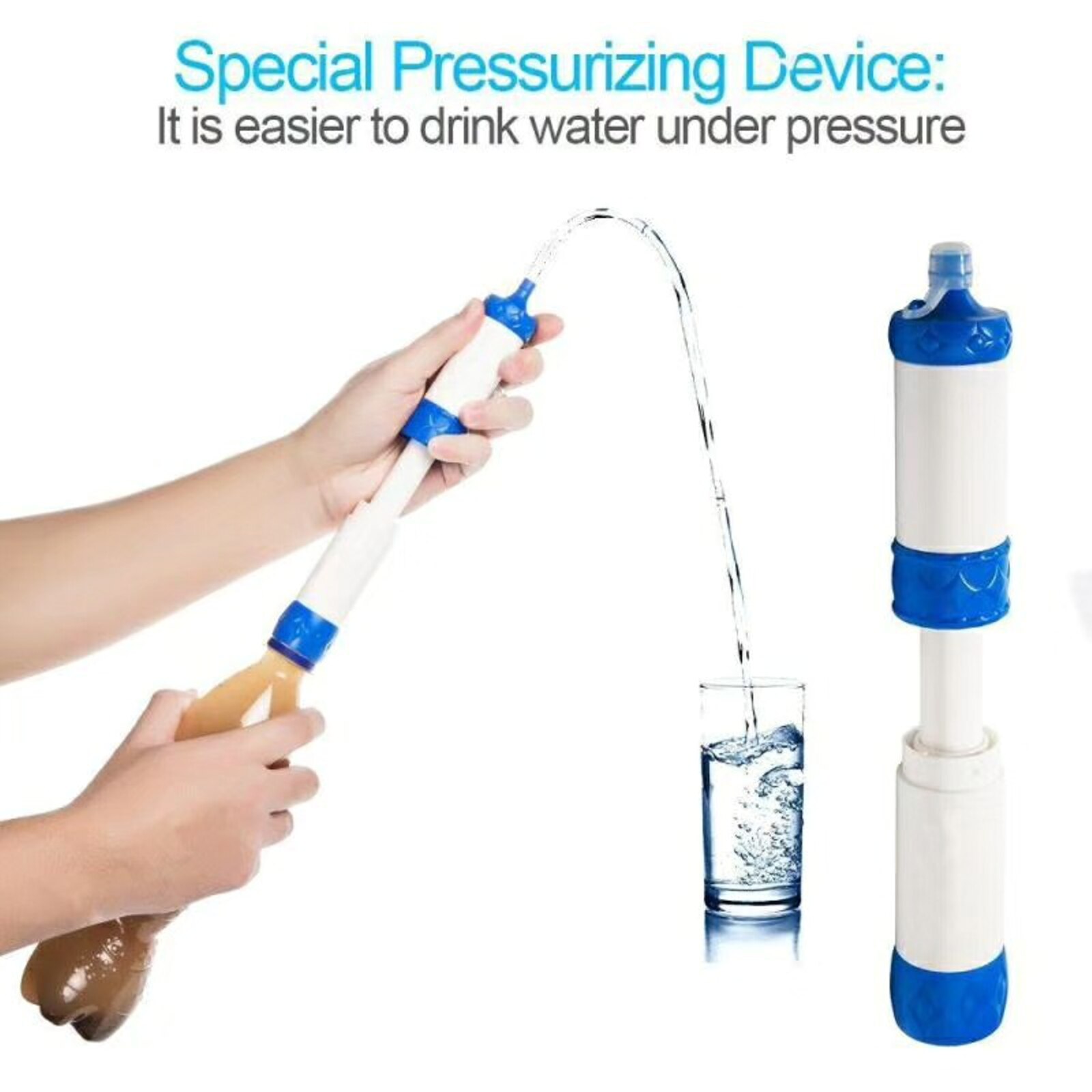 Draagbare Waterzuiveraar Persoonlijke Emergency Water Filter Mini Filter 1000L Filtratie Voor Outdoor Camping Wandelen Activiteiten