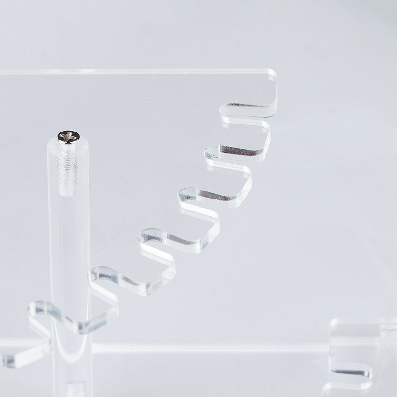 20 slots pincet opbevaring display stand akryl dobbelt lag viser hylde