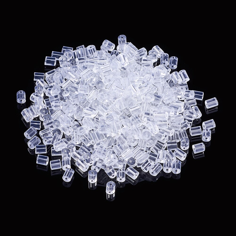 450Pcs 3/5Mm Clear Plastic Earring Back Haken Stoppers Oor Bericht Nuts Bevindingen Accessoires Voor Sieraden Maken stud Oorbellen Diy: about 450pcs 3x3mm
