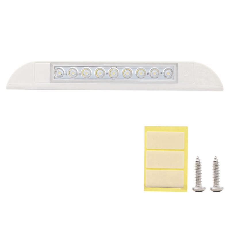Tira de luz LED para toldo Exterior, lámpara impermeable de 256mm para caravana, autocaravana, color blanco, 3x9 LED, 12V, 24V