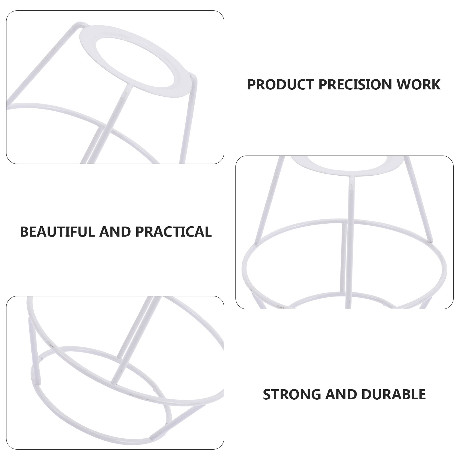 Chandelier Lamp Shade Frame E27 Socket Metal Ring Support For Desk Lamp