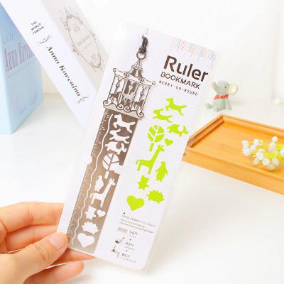 1 PC 4 Stil Wählen Nette Kawaii Kreative Pferd VogelkäFeige Hohl Metall Lesezeichen Lineal Für freundlicher Schüler Schule Liefert: B
