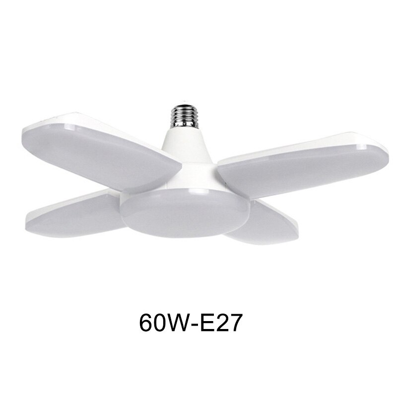 60W E27/B22 LED Garage Shop Work Light Ceiling Fixture Deformable Lamp LKS99: 60w-e27