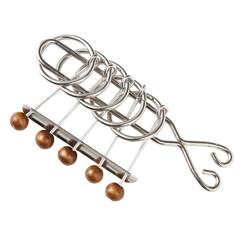 Hebilla de inteligencia de bolas de acero Extra grandes, juguetes de rompecabezas, anillo de desbloqueo de inteligencia, hebilla M, hebilla S: YELLOW