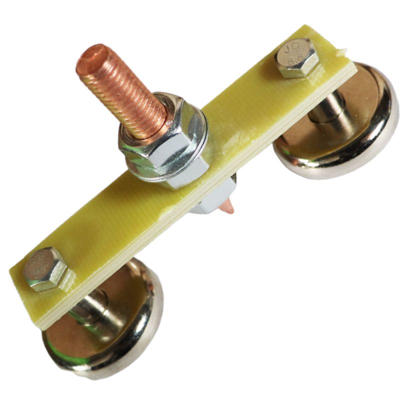 Conector de abrazadera de tierra magnética fuerte PXPD con perno de varilla conductora para máquina de soldadura, herramientas de reparación de carrocería automática: E