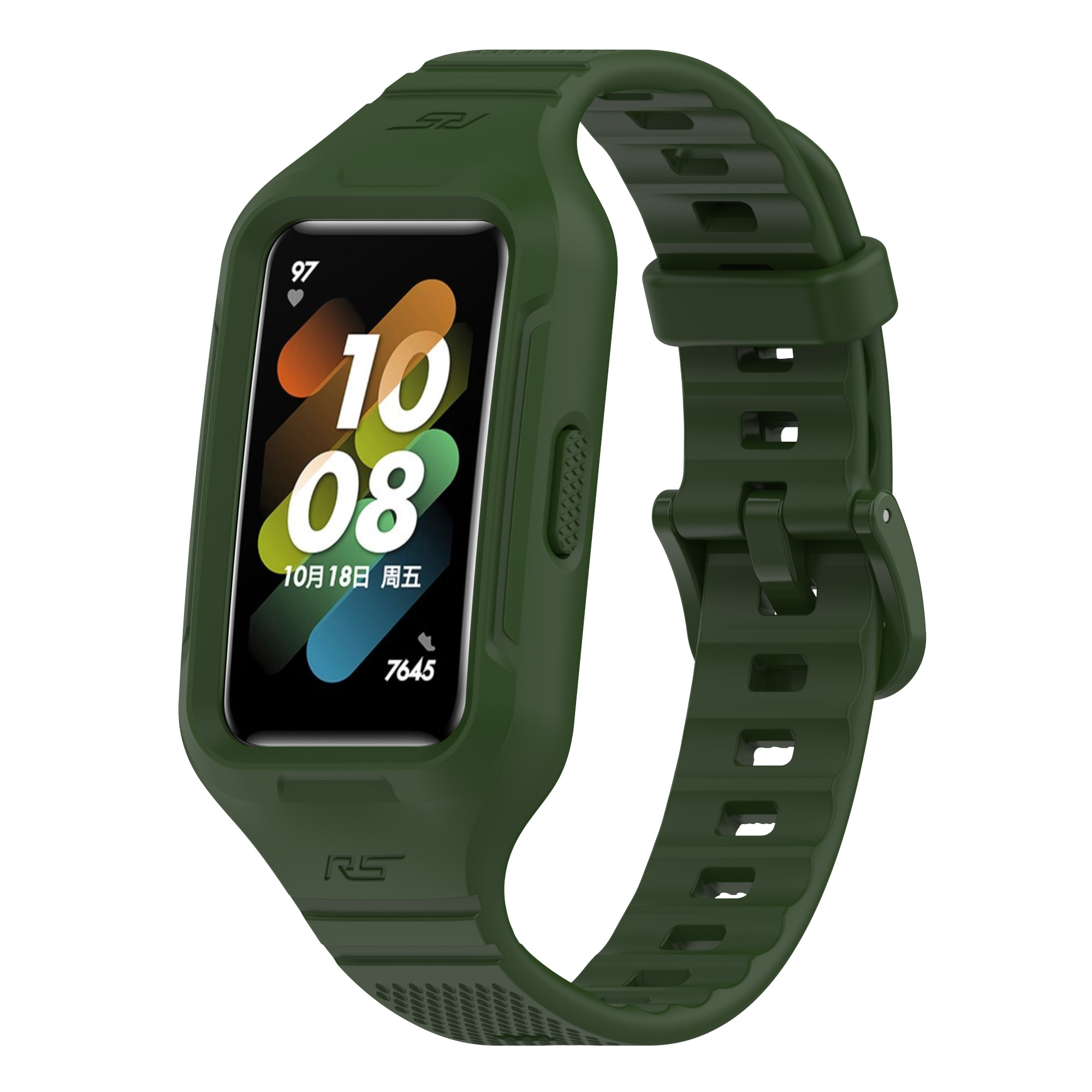 Silicone Strap For Huawei Watch Band 8 7 6 Replacement Smartwatch Wristband correa Strap bracelet for honor Band 6 Accessories: BLACK WHITE / 18mm