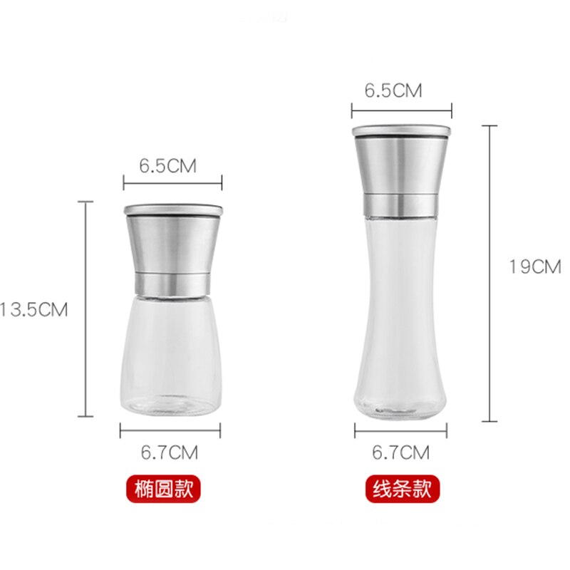 Kitchen Salt Spice Jars Set Glass Glass Pepper Grinder Sugar Bowl Spice Container Set Condiment Kruidenpotjes Bento Accessories